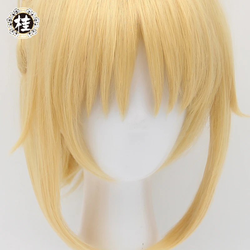 UWOWO Mordred парик Fate/apocripha Fate Grand Order волосы 32 см золотой термостойкий косплей для