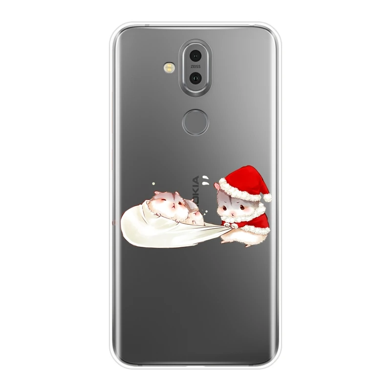 Чехол для Nokia Lumia 7 1 6 5 3 2 Мягкая силиконовая Рождественская хомяк милый задняя