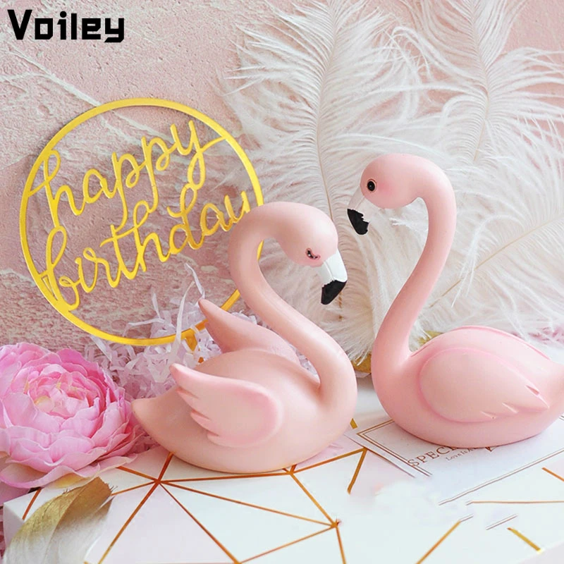 Вечерние принадлежности для дня рождения с фламинго подарочные украшения