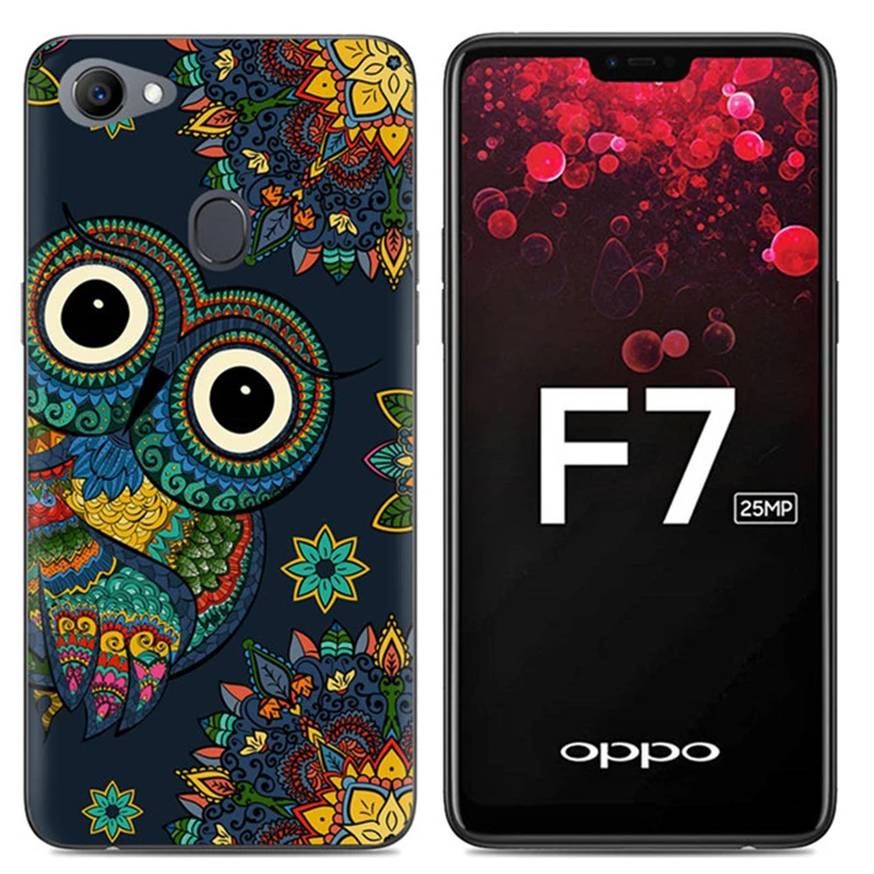 Phone Case For OPPO F7 6.23-inch Fashion Design Art Painted TPU Silicone Cute Back Fitted Cover Shell |