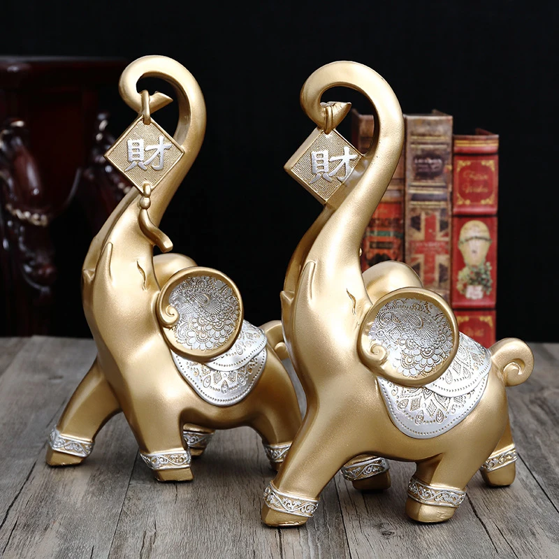 1 Набор креативные Счастливые слоны фэн шуй полимерные миниатюры Милая статуэтка