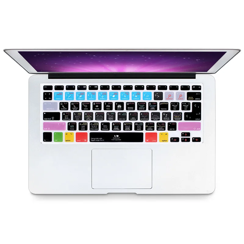Для Mac Air Pro Retina 13 &quot15&quot 17 &quotEU/US Logic X испанская функция горячих клавиш силиконовый