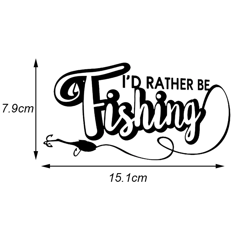 Я предпочитаю быть рыбацкими виниловыми наклейками наклейки для стайлинга