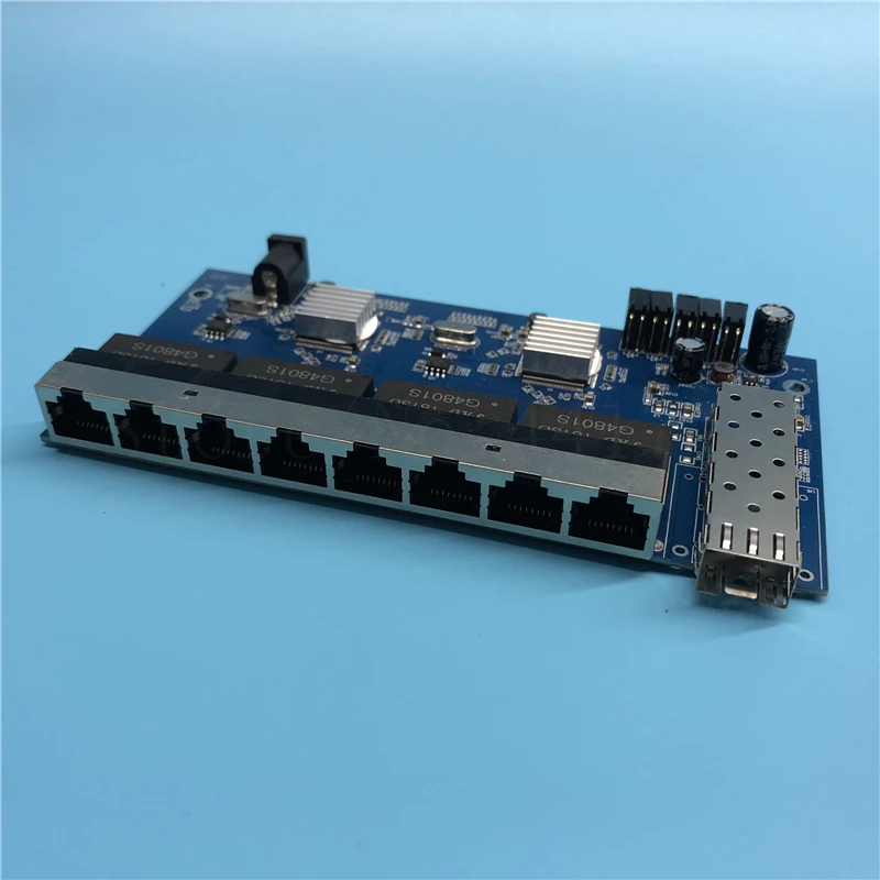 1SFP8E 10/100/1000M Gigabit Ethernet switch Fiber Optical Media Converter 8*RJ45 1*SFP fiber Port PCBA Board | Мобильные телефоны и