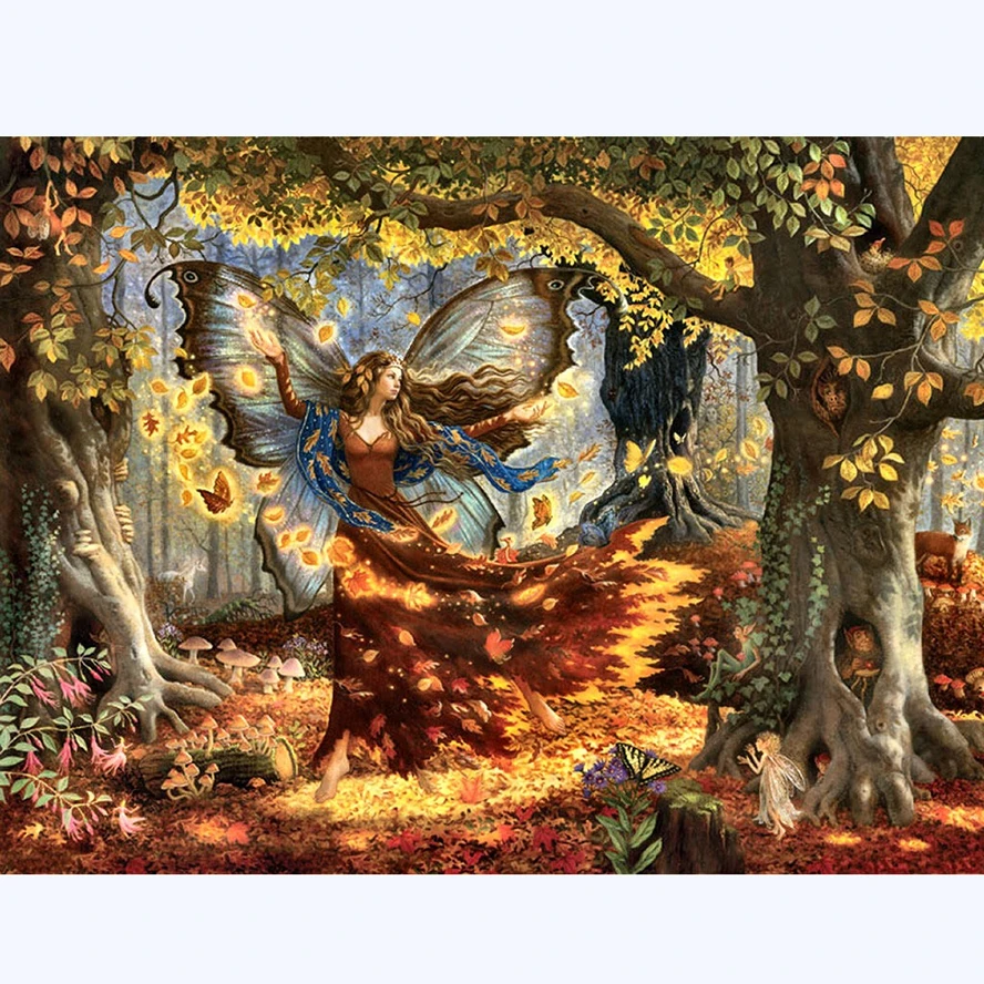 Diamond Embroidery Forest fairy pictures of rhinestones 5D Painting Cross Stitch 3D Mosaic Decoration gift | Дом и сад