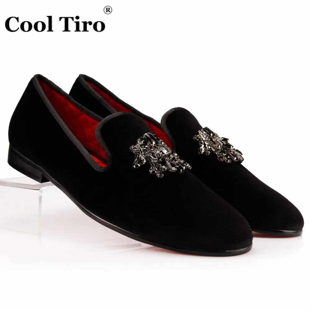 Мужские мокасины с кисточками и кристаллами бархатная тапочка | Обувь