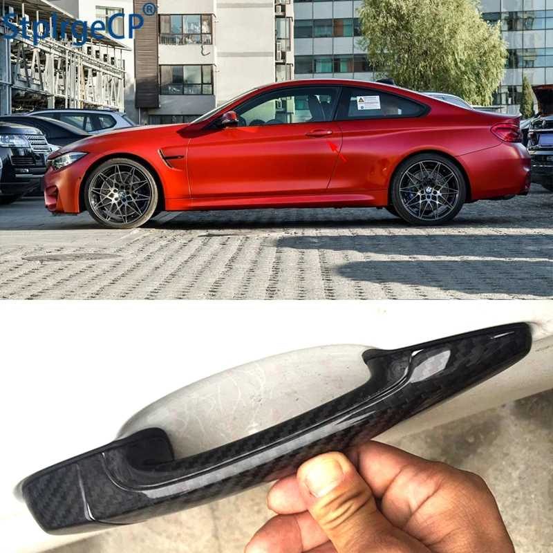 For BMW M4 F82 F83 2014 2015 2016 2017 2018 Accessories 100% real carbon fiber Auto outer door handle cover