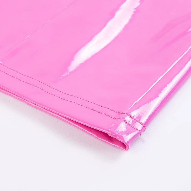 Танцевальное короткое вечернее блестящее платье из искусственной кожи