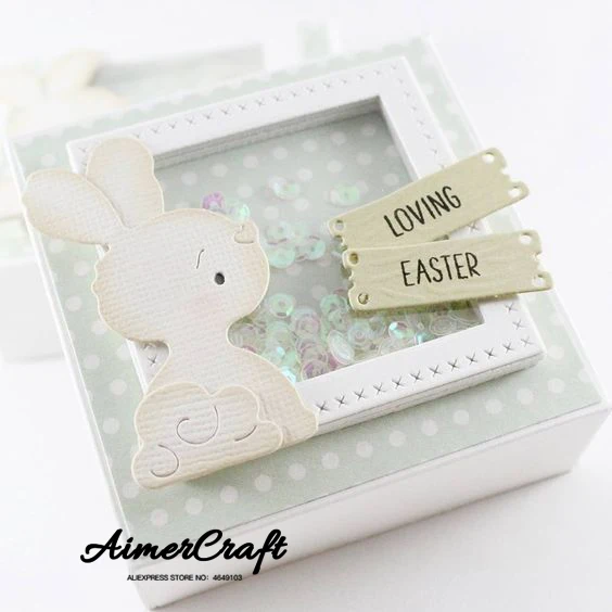 Lovely Rabbit Animal Metal Cutting Dies Scrapbooking Stencil For DIY Paper Card Decorative Embossing Die Cut Craft Dies New