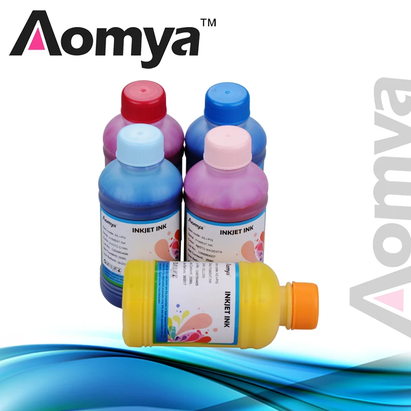 

[5C*250mL] Pigment ink For Canon iPF825/815 Printer UV Resistant Water Proof High quality Pigment Ink