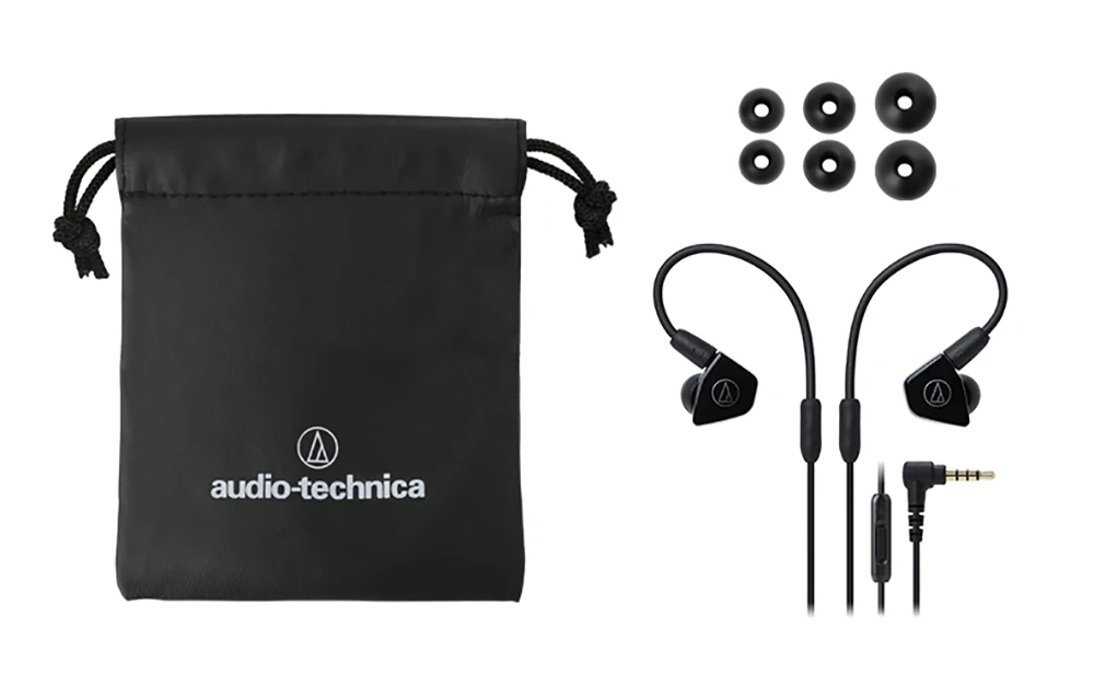 Audio-Technica ATH-LS50iS проводные наушники Hifi двойные динамические наушники-вкладыши спортивный пульт дистанционного управления микрофоном