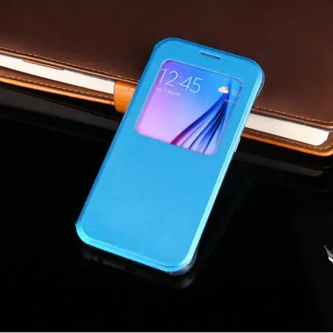 Флип-чехол S6edge для Samsung S6 edge G925F чехол с окошком Galaxy G920 G920F G920H G920i кожаные чехлы