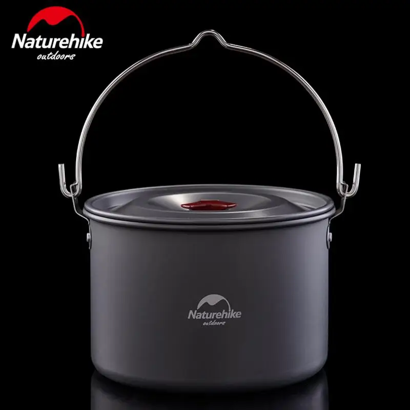 Naturehike Открытый Кемпинг большой 4L горшок Один Кемпинг подвесные горшки Пикник Плита Alumium кастрюля для 4-6 человек