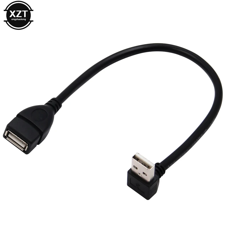 USB 2 0 A штекер гнездо 90 Угловой фотокабель USB2.0 правый/левый/вниз/вверх кабель Шнур