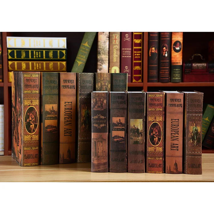 Поддельная ретро Книга в континентальном стиле модель украшение комнаты офиса