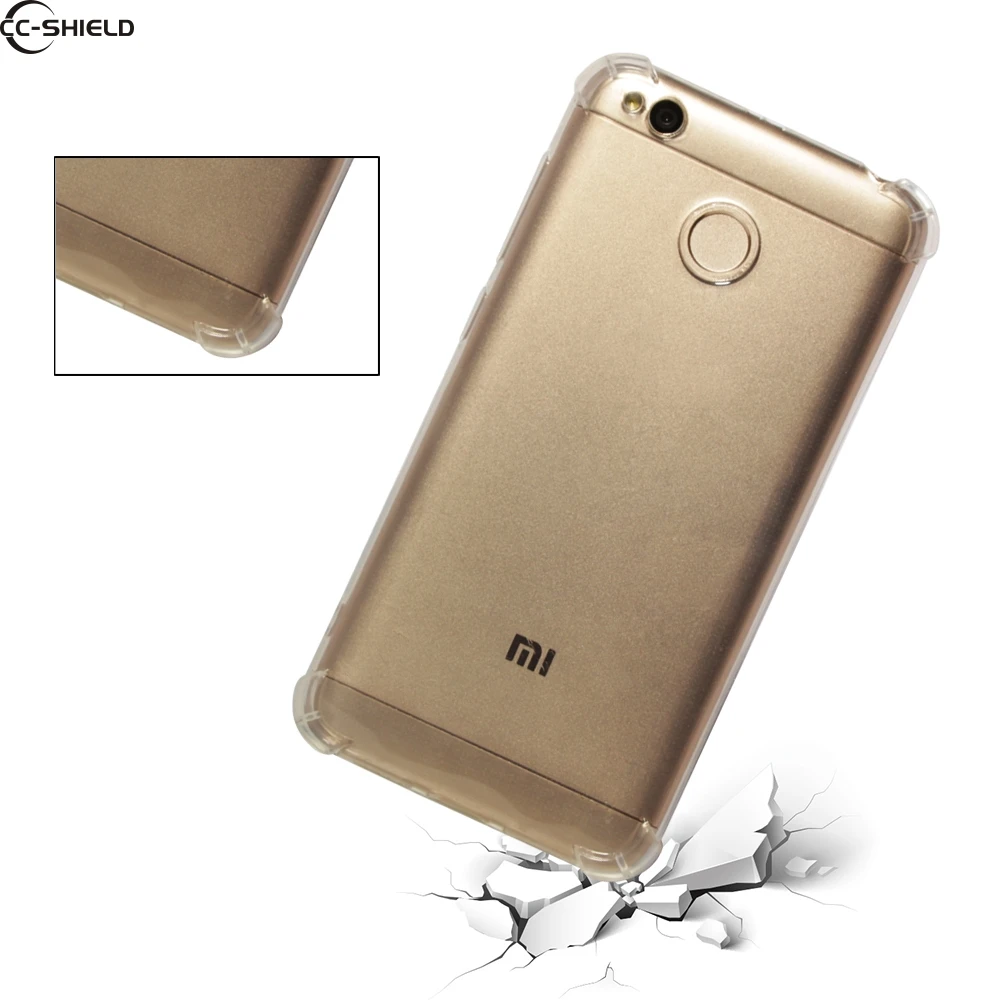 Мягкий чехол для Xiaomi Redmi 4X 4 X Redmi4X ультра тонкий прозрачный силиконовый X4 красный mi