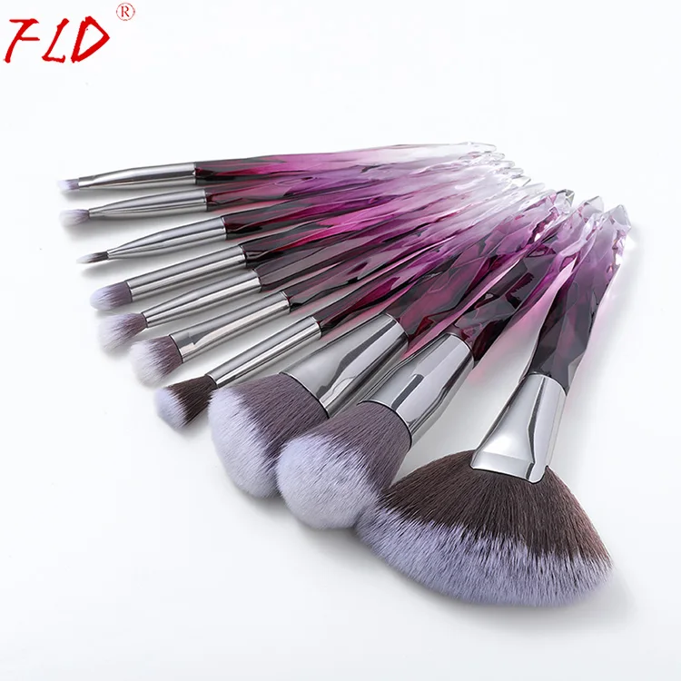 Style4 FLD Профессиональный набор кистей для макияжа, 10 шт., набор кистей для пудры и румян с кристаллами, набор кистей для подводки глаз, бровей, набор инструментов для макияжа - Handle Color: Style4