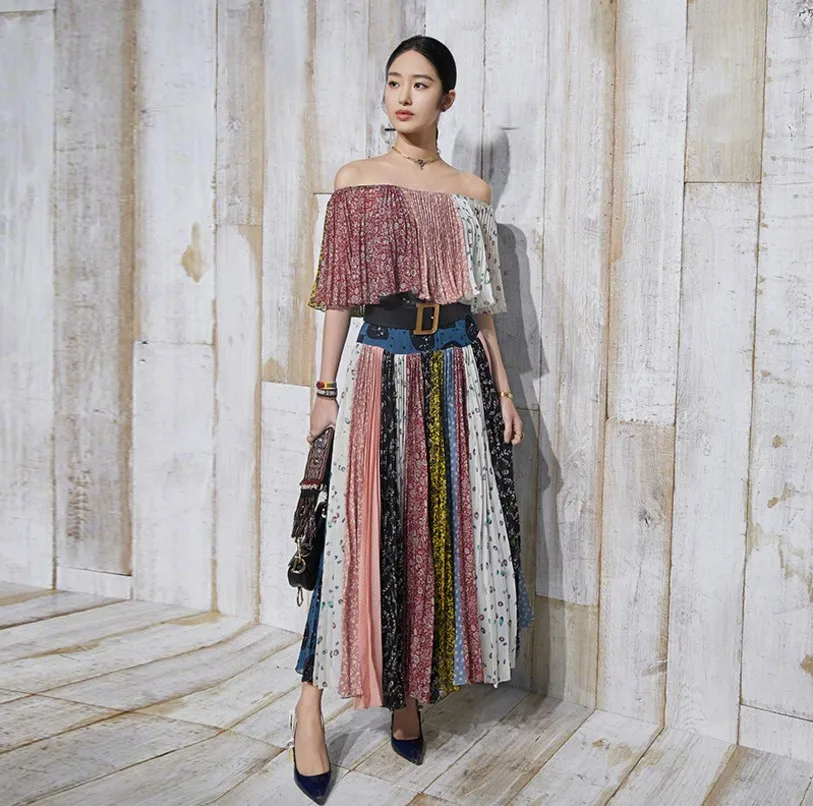 Высокое качество взлетно-посадочной полосы дизайнерское платье 2019 Женская