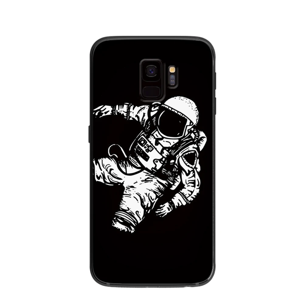 Чехол для телефона с изображением космонавта на Луне samsung Galaxy A5 A6 A7 A8 A9 2017 Plus M10 M20 M30