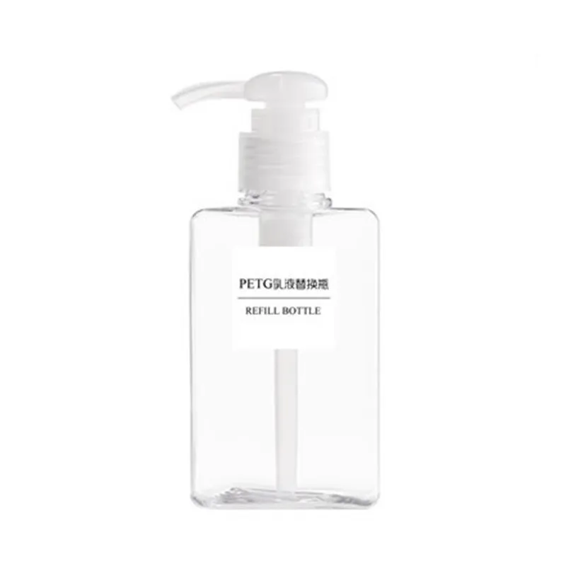 transparent 150ML/250ML Pump Bottle Makeup Shampoo Soap Shower Gel Travel Pump Dispenser Container Bottles - Цвет: transparent