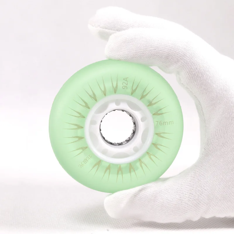72mm green color 1 шт. Светящиеся в темноте 72 мм 76 мм 80 мм роликовые коньки обувь колеса 92A колеса из ПУ для скутера колеса - Цвет: 72mm green color