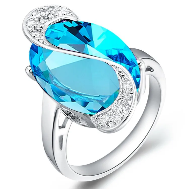 Charms Vintage Rings With Stones For Women Big Sale Parties Finger Purple Ring Female Wedding Crystal Jewelry Dropshipping A05-4 | Украшения