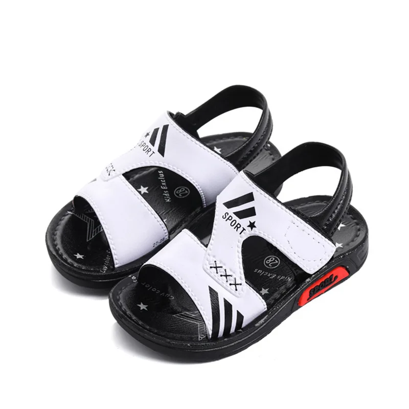 Белый New Big Boys Flat Beach Sandals Kids Summer Shoes fashion Children shoes Non- Slip Shoes Boys Student Sport Shoes - Цвет: Белый