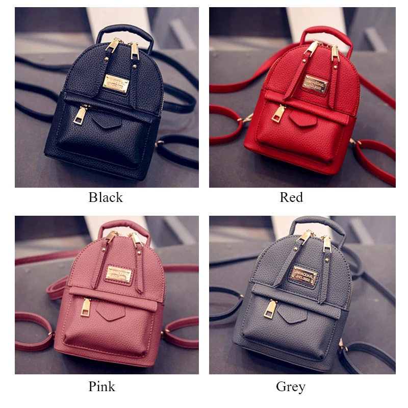 Wobag Для женщин мини небольшой рюкзак мягкий чехол из искусственной кожи для девочек Колледж ветер сумка модные красные Ретро отдыха и путешествий