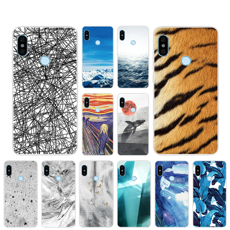 for Redmi Note 5 Pro Soft Clear TPU Landscape Phone Case 5.99 inch Not Silicone Coque Note5 Prime |