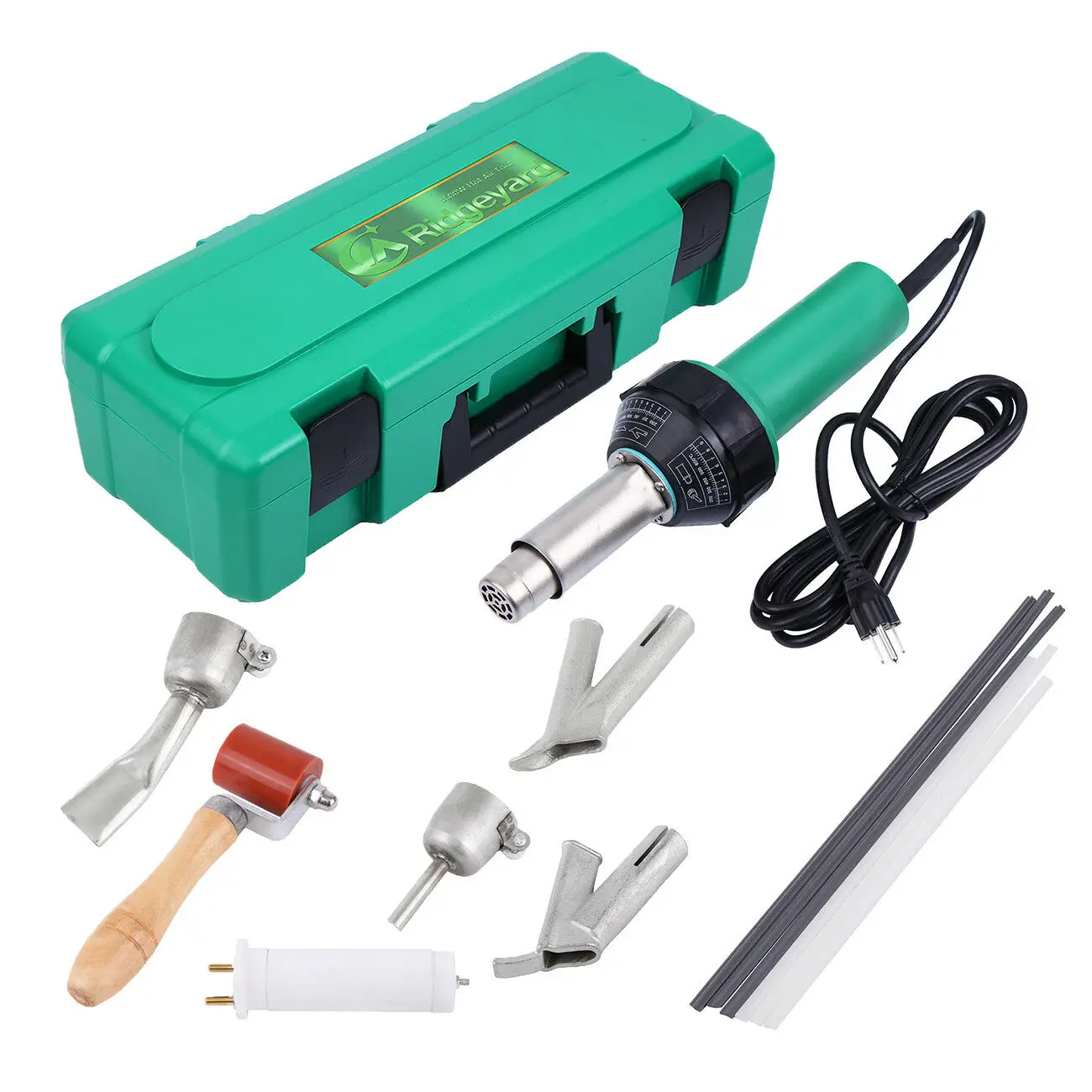 

1600W Hot Air Torch Plastic Welding Gun Kit Welder Pistol Tool w/ ABS Hard Case