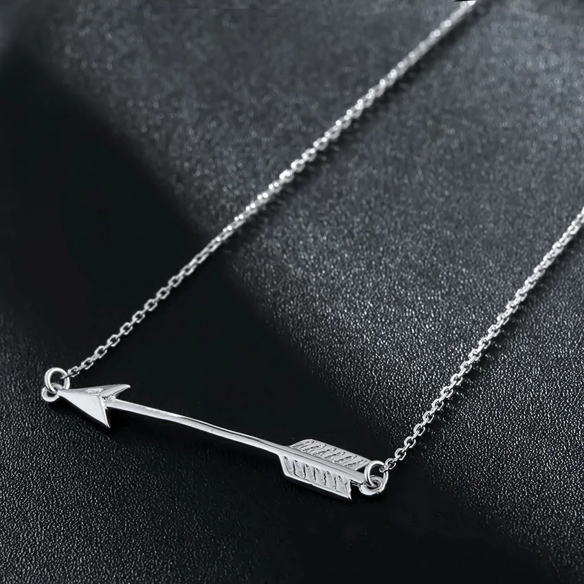 Подвеска в виде стрелы из стерлингового серебра 925 пробы ожерелья для женщин