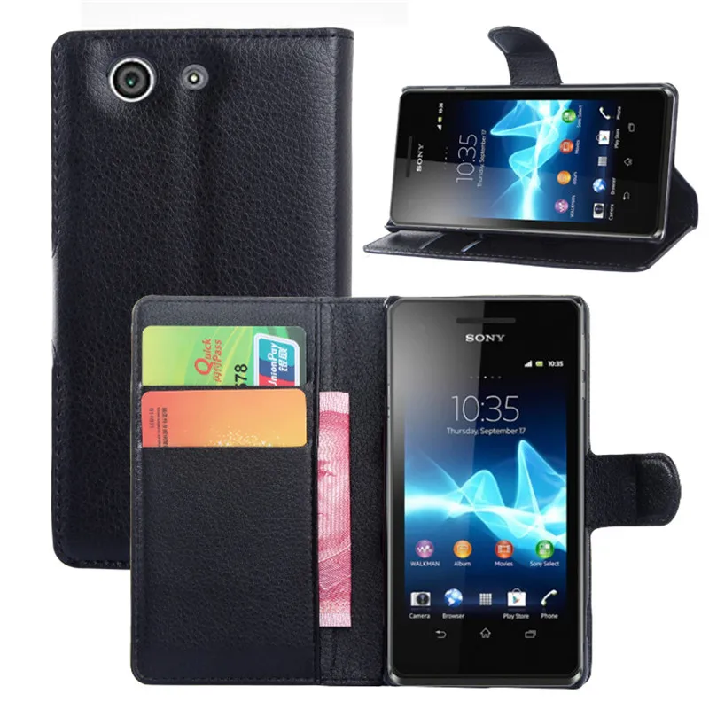 Кожаный чехол книжка для Sony Xperia Z3 Compact Mini M55W D5803 D5833 4 6 дюйма задняя крышка корпуса