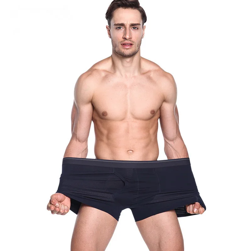 Супер Большие размеры высокого QualityMen'sBoxers перед тем как открыть талии брюки Head с