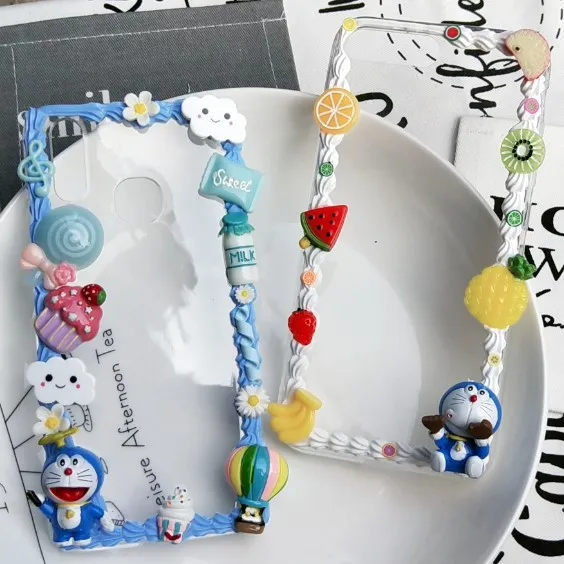 Для iphone X/XS Max DIY чехол 3D Свежий Cinnamoroll чехол для телефона для iphone 8 7 6 6s plus XR ручной работы кремовый карамельный чехол подарок для девочки