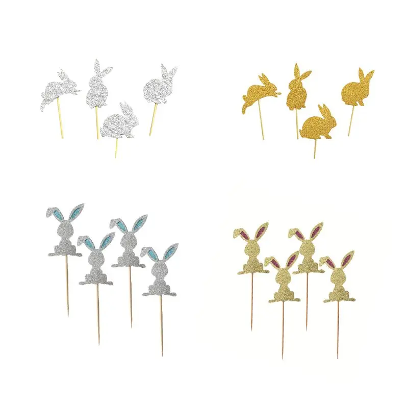 4 шт./компл. счастливый Пасхальный милый порошок блестящий металлик кролик Форма