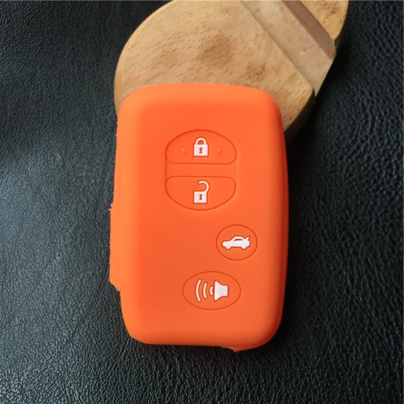 Силиконовый чехол для TOYOTA Camry Highlander Prado Crown Land Cruiser Prius Aqua Hilux Rav4 с 4 кнопками|key case