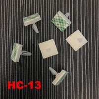 70pcs hc 13 nylon plastic pcb board support holder 3mm hole locking snap in rivet 3m glue stick fixed mount self adhesive spacer