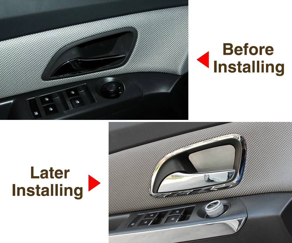 Автостайлинг AndyGo ABS Хромированная обшивка дверей ручная декоративное кольцо для