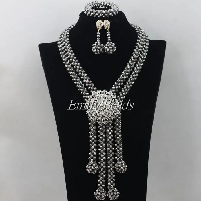 2015 Новые Свадебные африканские Ювелирные наборы Австрийские нигерийские