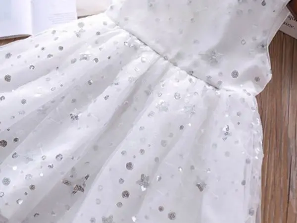 Roimyal Wholesale 2019 Summer girl fashion sequins five-pointed star dress gauze princess children's vest | Детская одежда и