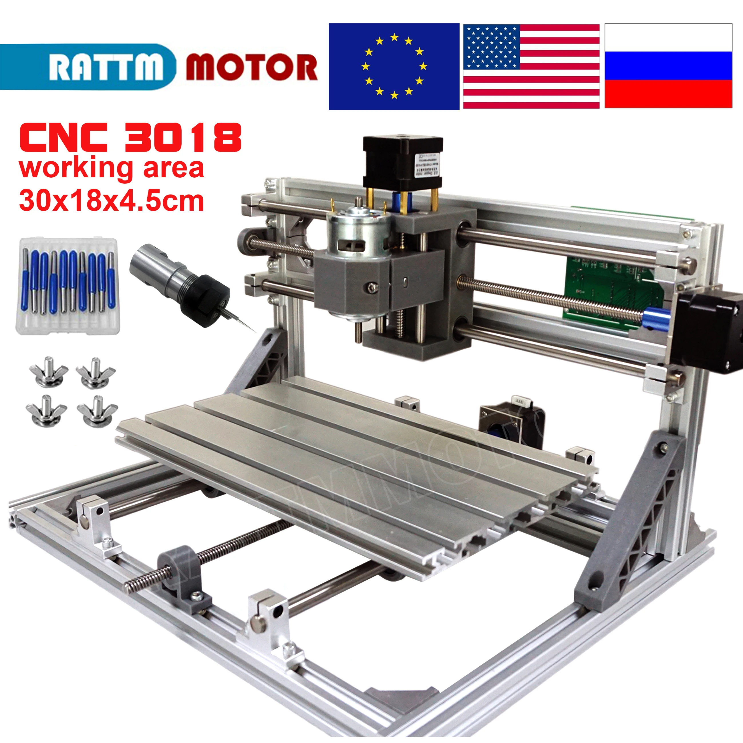 Diy ЧПУ 3018 GRBL управление 30x18x4 5 см 3 оси Pcb ПВХ фрезерный станок для деревообработки