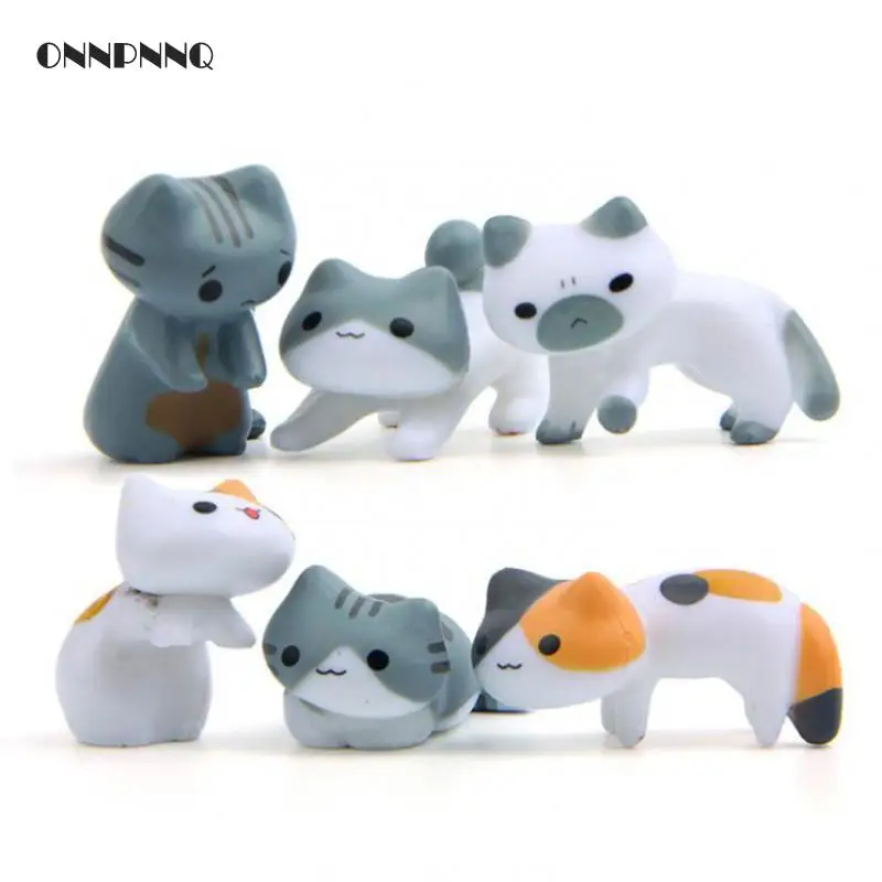 Набор японских кавайных кошек сделай сам миниатюрные Статуэтки миниатюры из