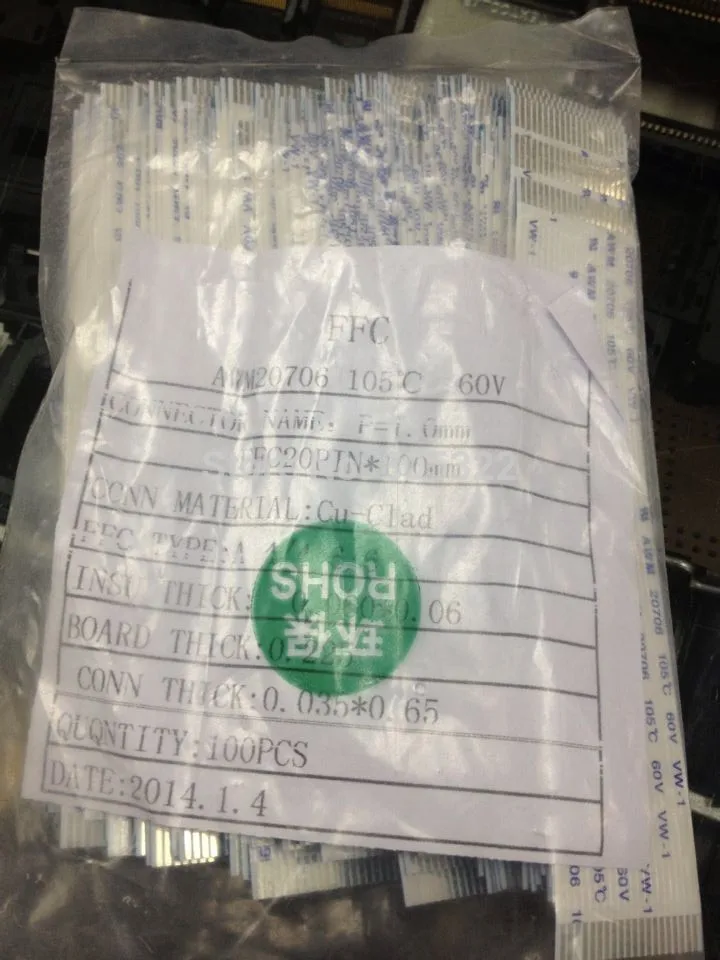 Бесплатная доставка плоский ленточный гибкий кабель типа А 10 см 100 мм FFC 20pin 1 0 шаг