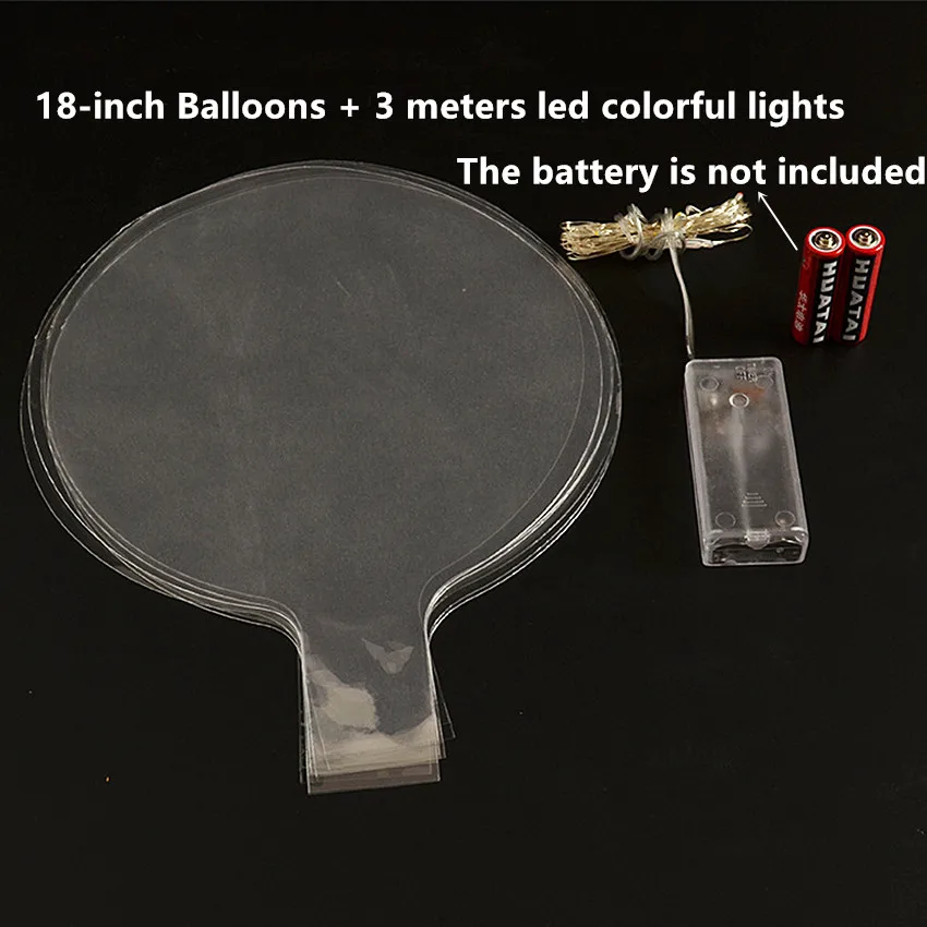 18 дюймовый светящийся светодиодный воздушный шар с гелием строки круглый пузырь