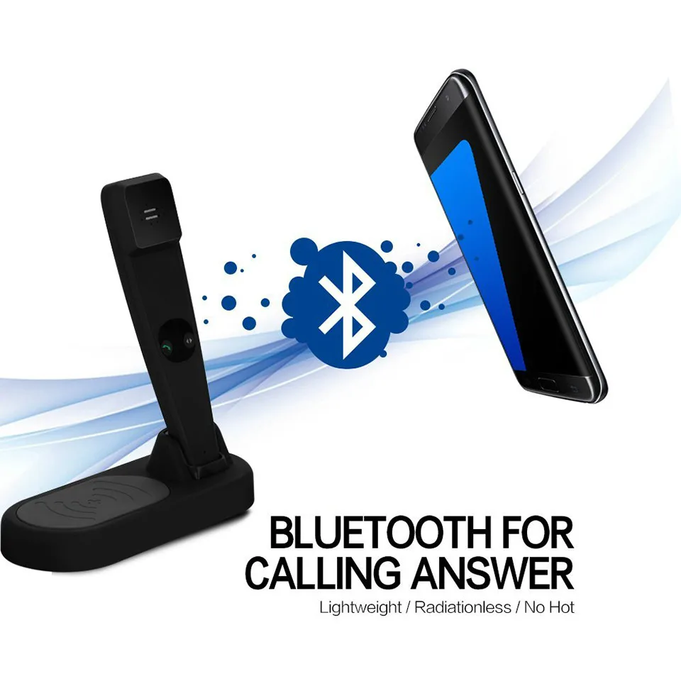 Беспроводное зарядное устройство QI 2 в 1 смарт с Bluetooth вызовом режимом громкой
