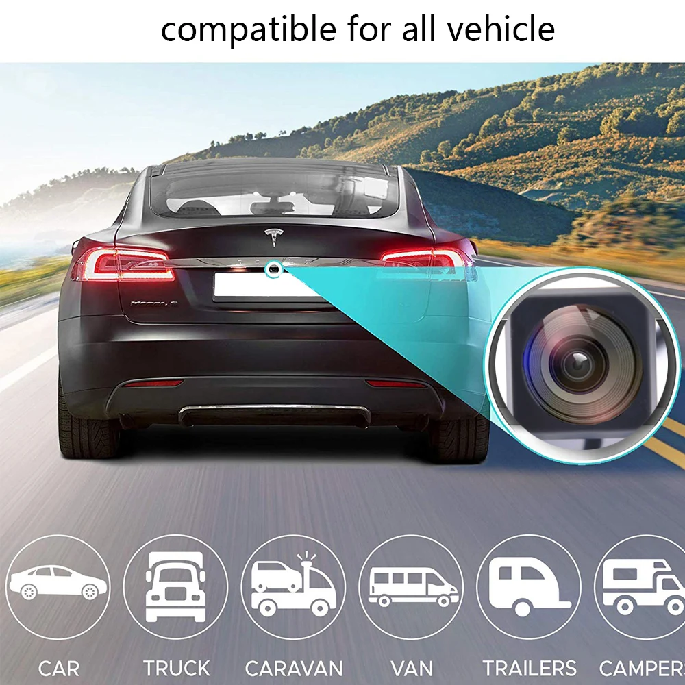 Новая Full HD 720p Автомобильная камера заднего вида с камерой заднего вида в реальном широкий угол обзора 170