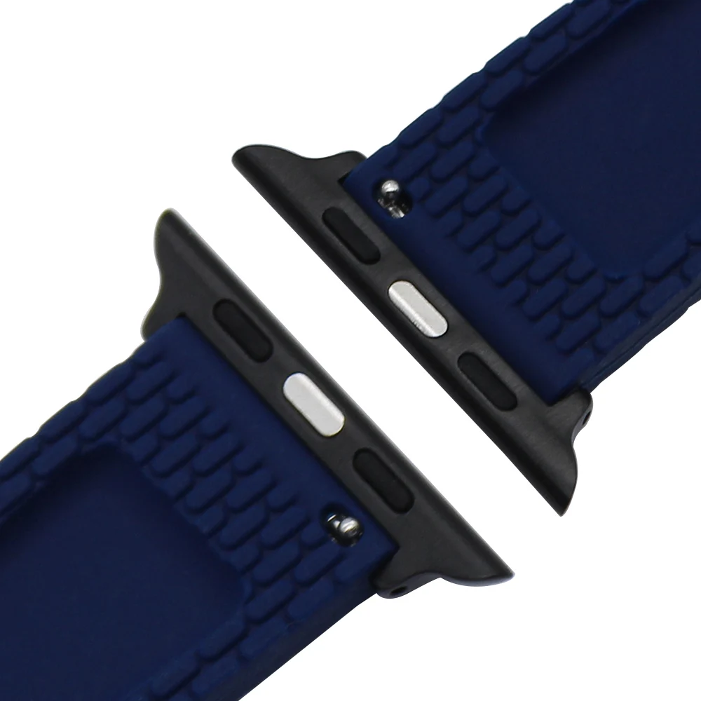 Ремешок силиконовый для iWatch Apple Watch SE Series 6 5 4 3 2 1 44 мм 40 42 38 мм|silicone rubber watchband|rubber