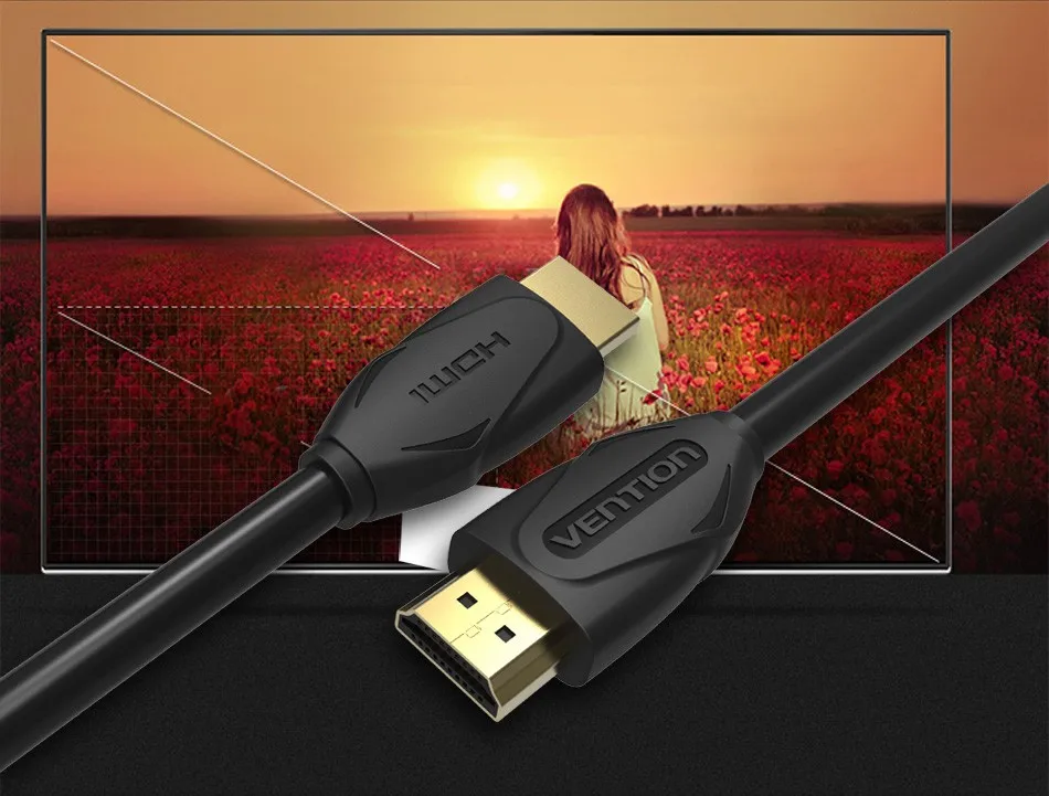 Кабель Vention HDMI 2,0 3D 2160P кабель HDMI 1 м 2 м 3 м 10 м 15 м с Ethernet HDMI адаптер для HDTV ЖК-проектора HDMI 4 к кабель горячий