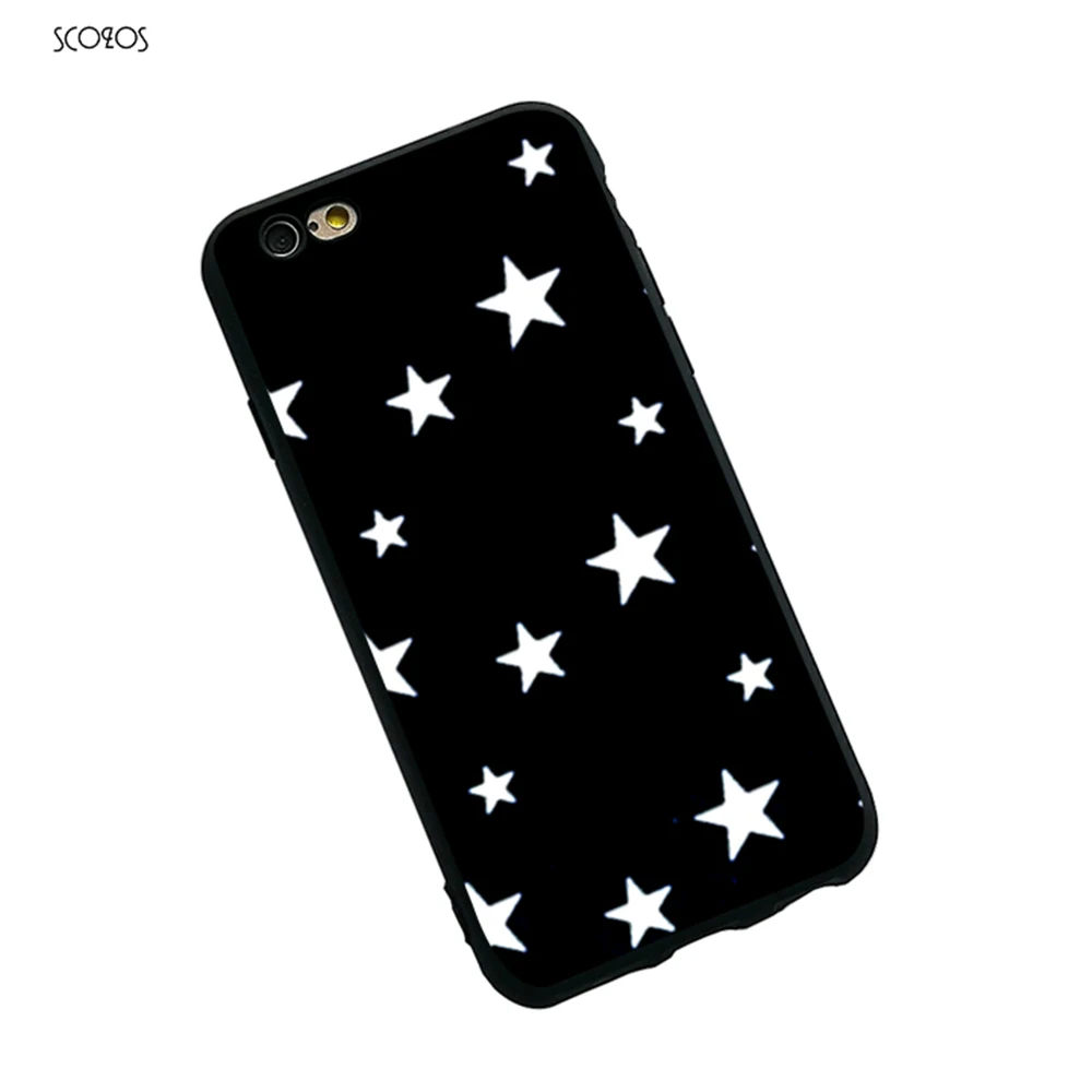 SCOZOS Cool Star Pattern Силиконовый чехол для телефона мягкий Iphone X 5 5S Se 6 S 7 8 плюс # ta156 |