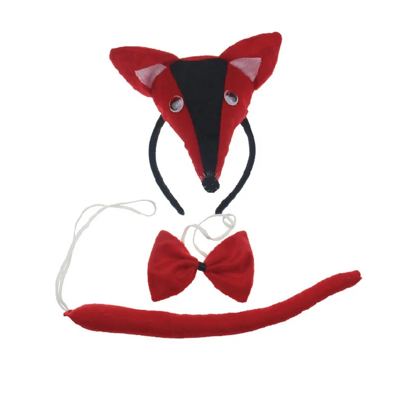 Комплект из 3 предметов для детей и взрослых с изображением животных лисы коровьи